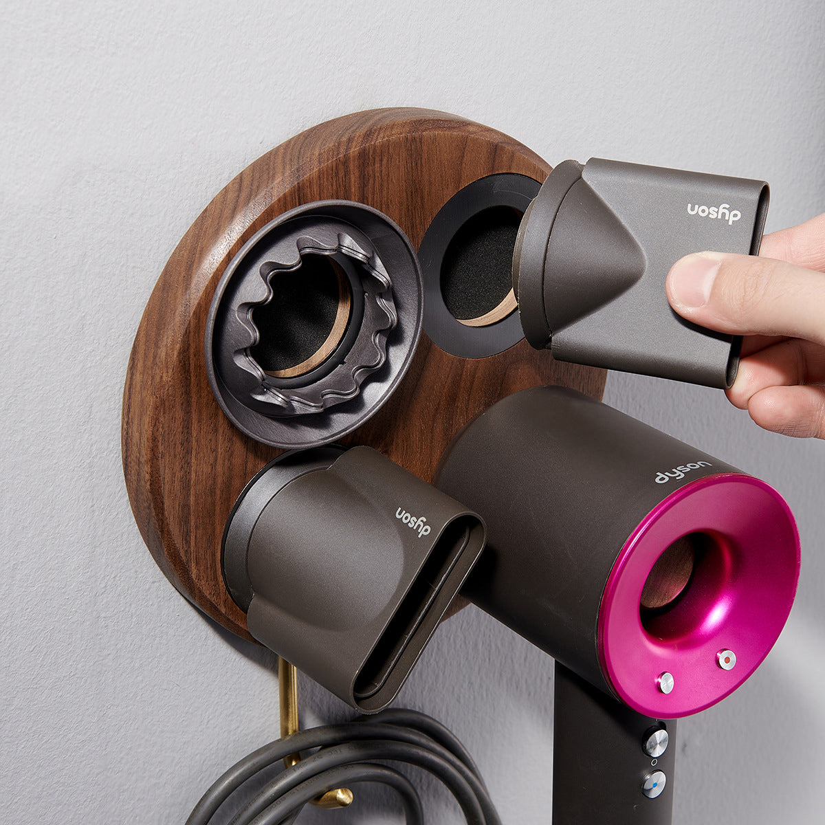 Bathroom Storage Holder Stand for Nozzles & Hair Dryer