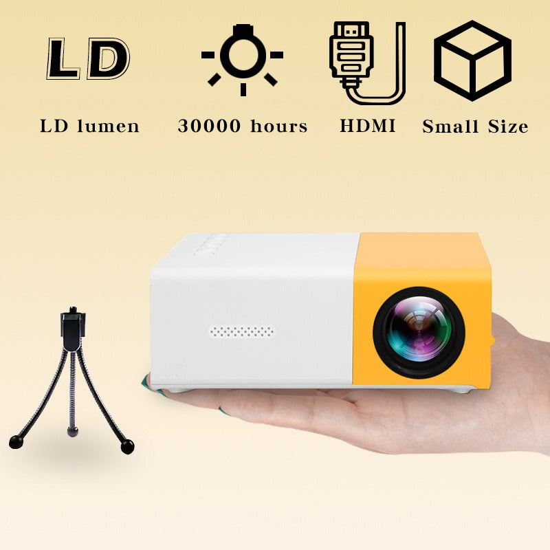 1pc Portable Movie Projector with WiFi, HDMI, USB, and iOS/Android Compatibility